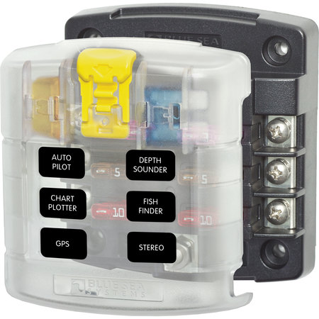 BLUE SEA SYSTEMS Open Fuse Block, 30 to 100A Amp Range, 32V DC Volt Rating 5028-BSS
